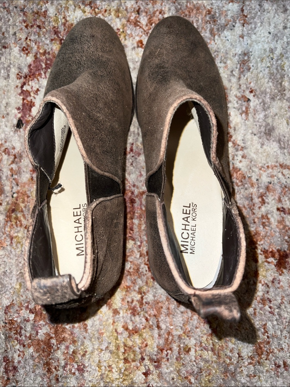 Michael Kors Brown Suede Slip-On Boots - Picture 8 of 9